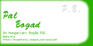pal bogad business card